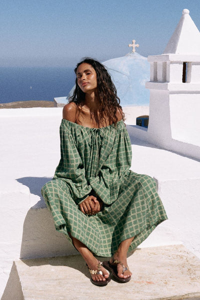 Zahra Midi Dress ~ Fern