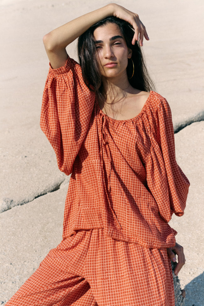 Kyra Midi Dress ~ Apricot Blush
