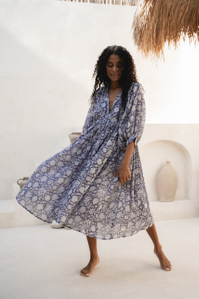 Kyra Midi Dress ~ Apricot Blush