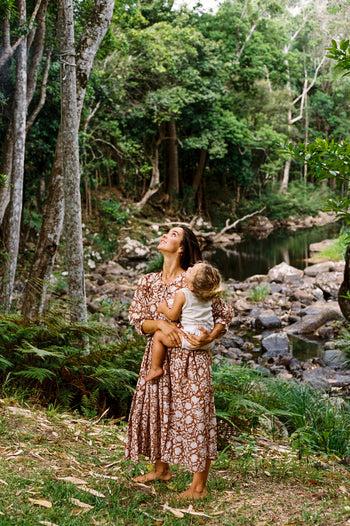 Kyra Midi Dress ~ Caramel